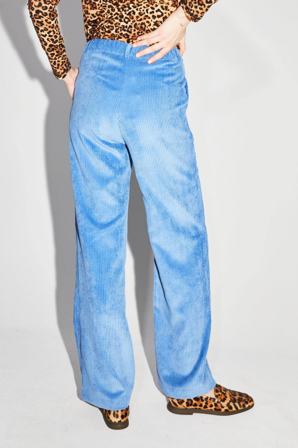 Le Pantalon Yves En Velours Ca´Telé Vintage Bleu