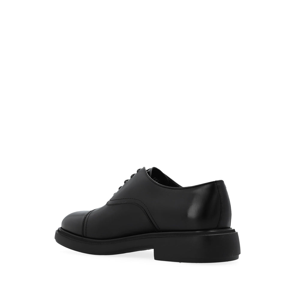 Derbies - Salvatore Ferragamo Leather Oxford - Black