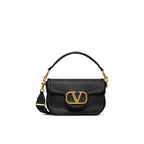Valentino Garavani Alltime Leather Shoulder Bag - Black - Femme