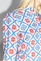 La Chemise Darline Léo Géo Blue