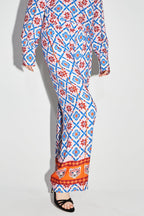 Le Pantalon Tracy Léo Géo Blue
