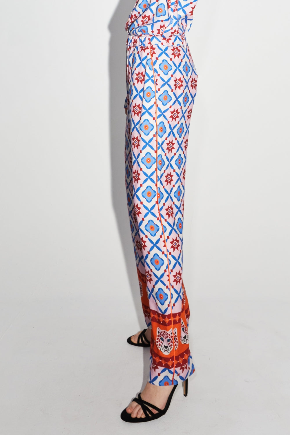 Le Pantalon Tracy Léo Géo Blue