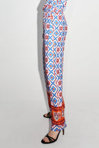 Le Pantalon Tracy Léo Géo Blue