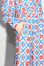Le Pantalon Tracy Léo Géo Blue
