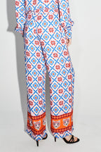 Le Pantalon Tracy Léo Géo Blue