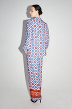 Le Pantalon Tracy Léo Géo Blue
