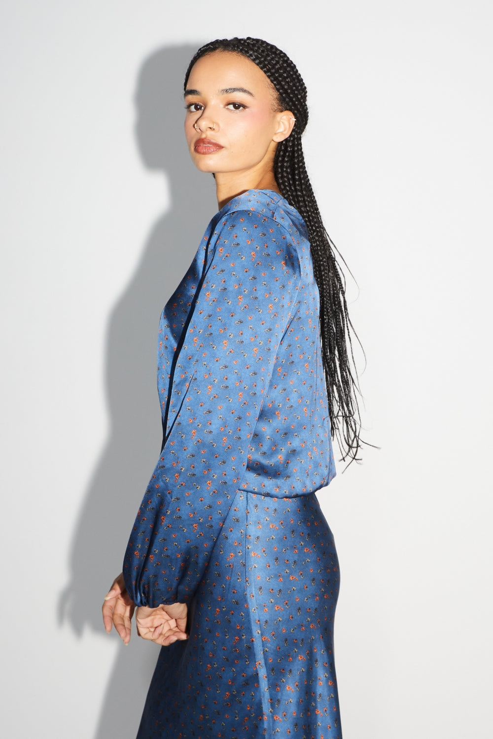 La Blouse Daisy Cache Coeur Réversible Halo Blue