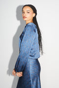 La Blouse Daisy Cache Coeur Réversible Halo Blue