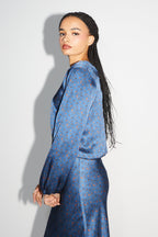 La Blouse Daisy Cache Coeur Réversible Halo Blue