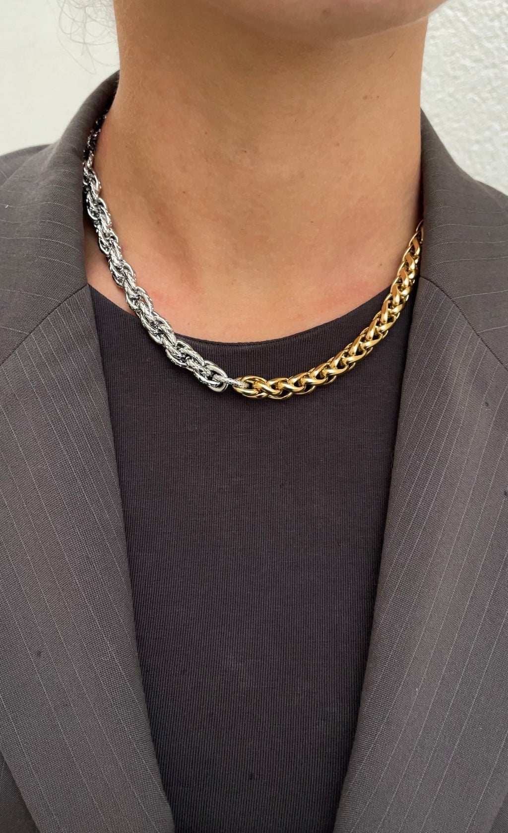 Collier Bi Color Braided