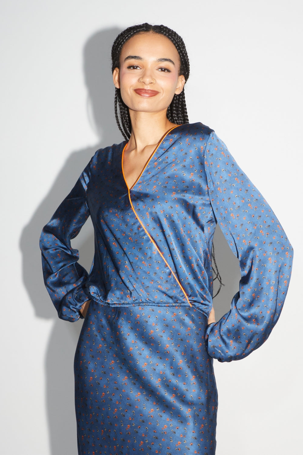La Blouse Daisy Cache Coeur Réversible Halo Blue