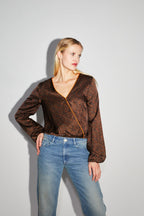 La Blouse Daisy Cache Coeur Réversible Halo Chocolat