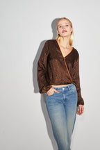 La Blouse Daisy Cache Coeur Réversible Halo Chocolat