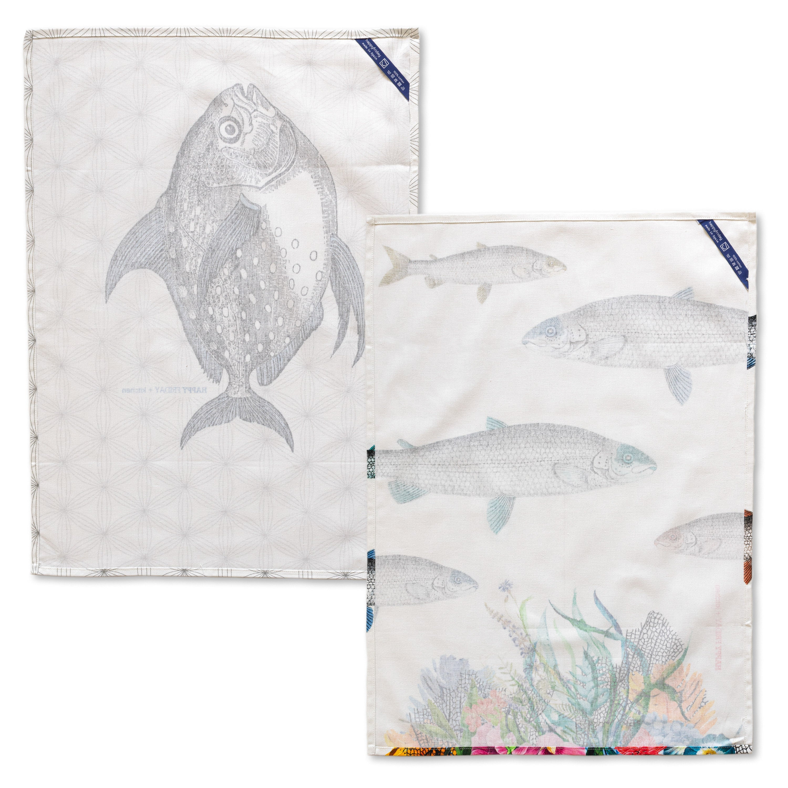 Torchon (2 Pièces) Fish - Multicolore