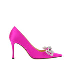 Escarpins - Mach & Mach Double Bow Satin - Fuchsia