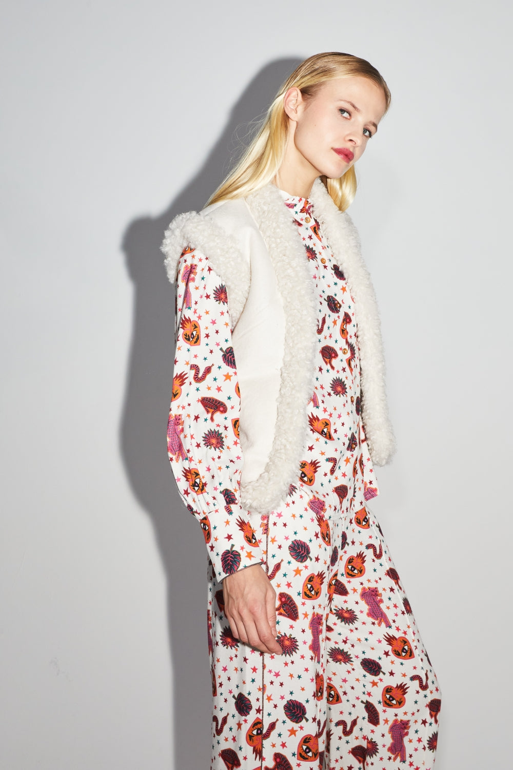 La Veste Zoé Sans Manches Teddy Effet Nubuck