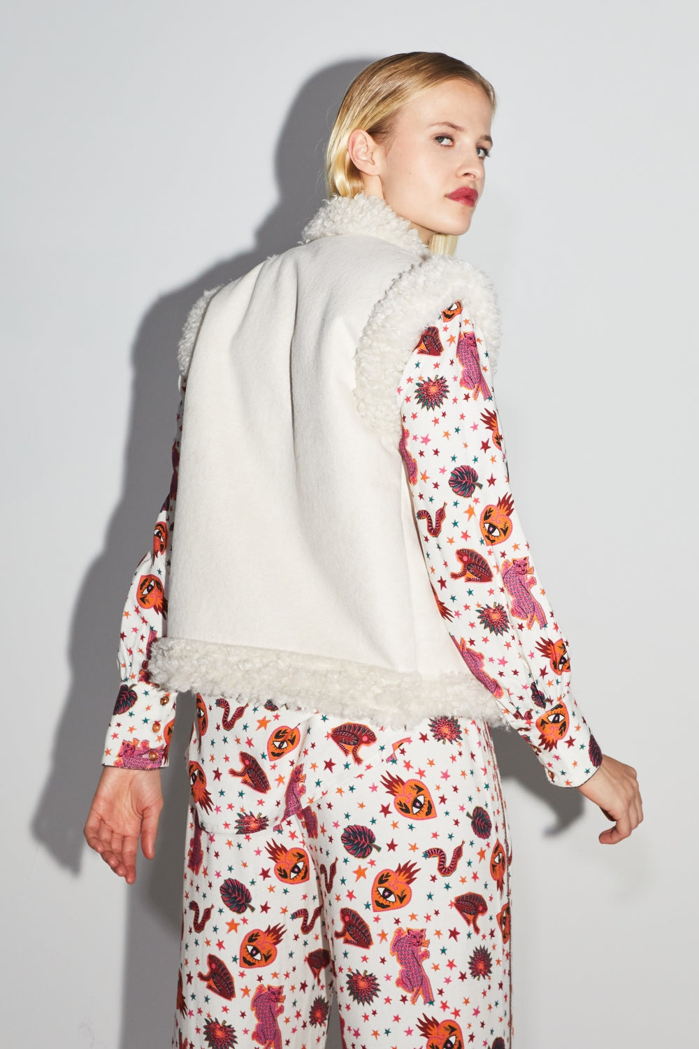 La Veste Zoé Sans Manches Teddy Effet Nubuck