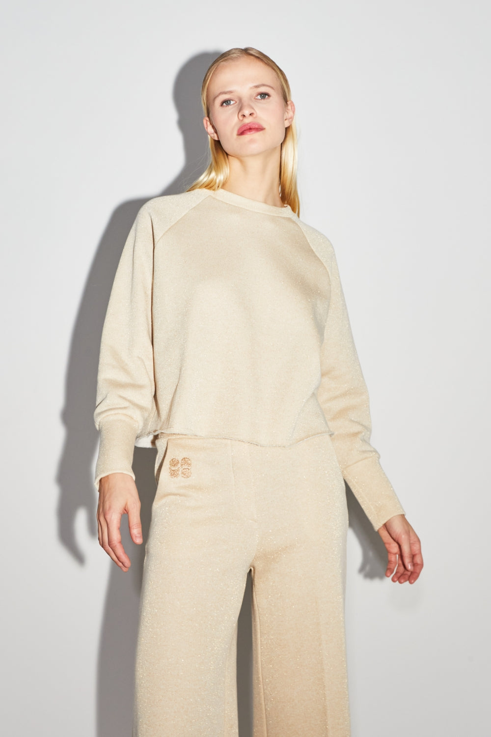 Le Sweatshirt Sofia Jersey Lurex Beige