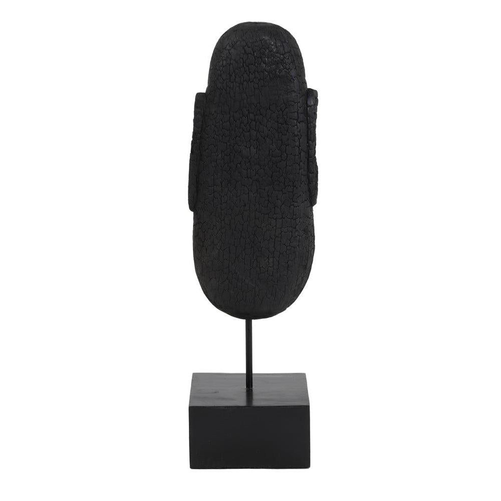 Statue visage noir en bois sur pied Mask - INSIDE Box - Shop - Conseil