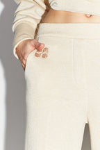Le Pantalon Neil En Jersey Lurex Beige