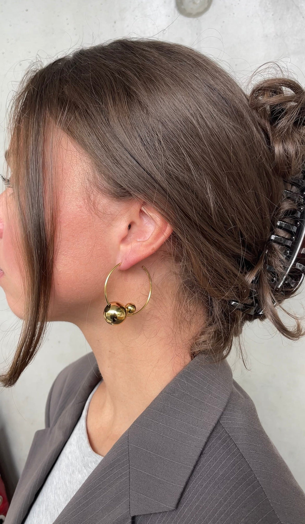 Boucles D'Oreilles Asymmetric Pearl