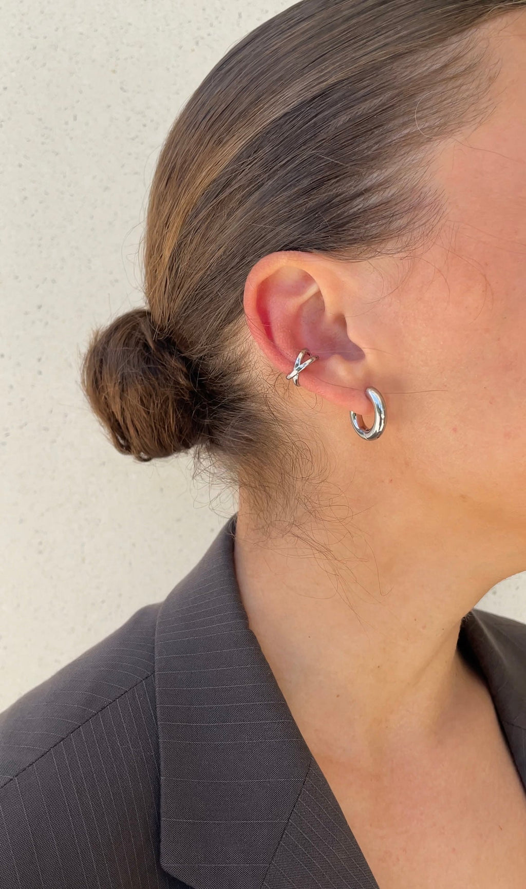 Earcuff Thin Cross