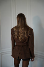 Veste Blazer En Laine Olivia - Marron