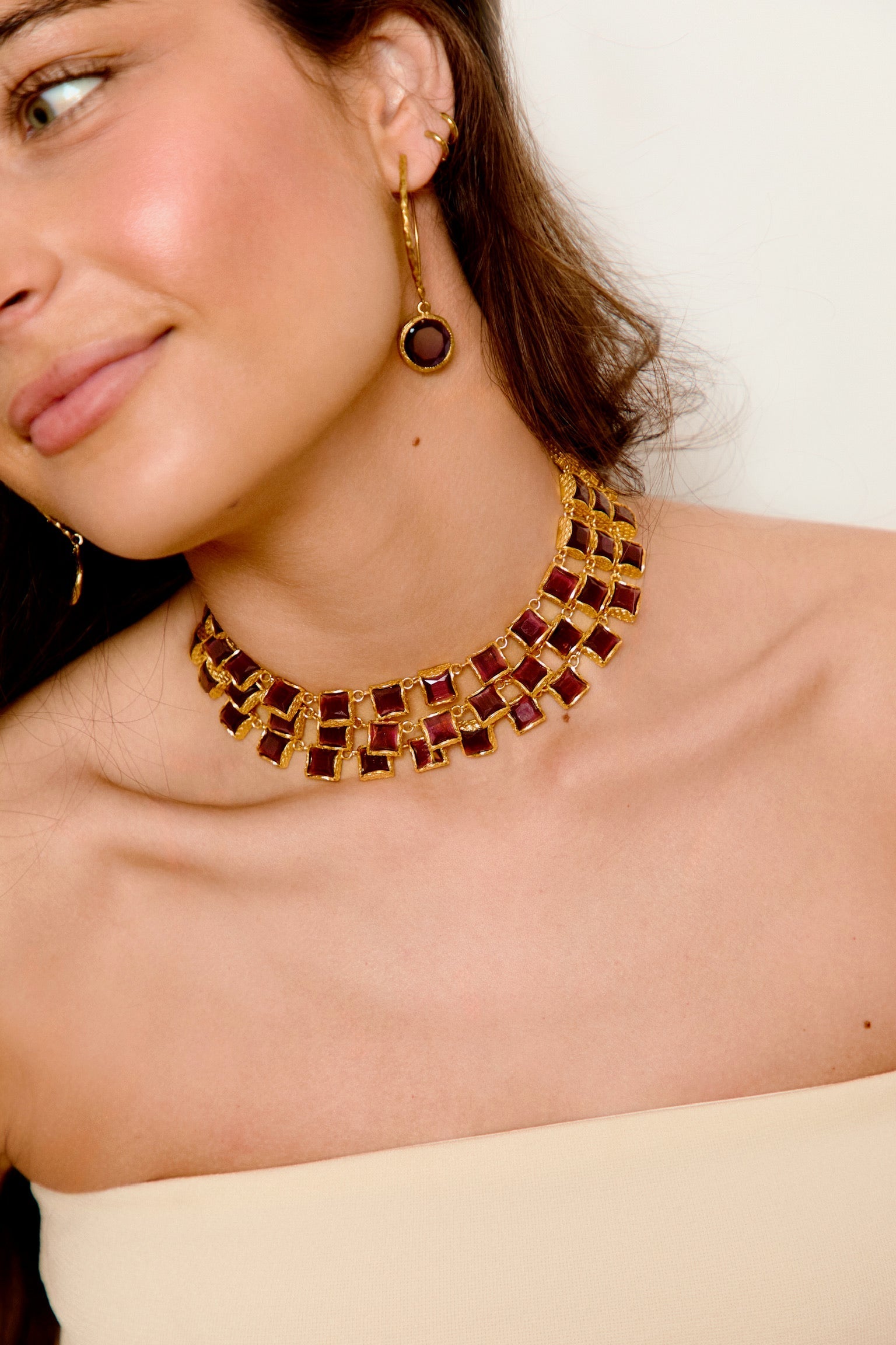 Boucles D'Oreilles Garnet
