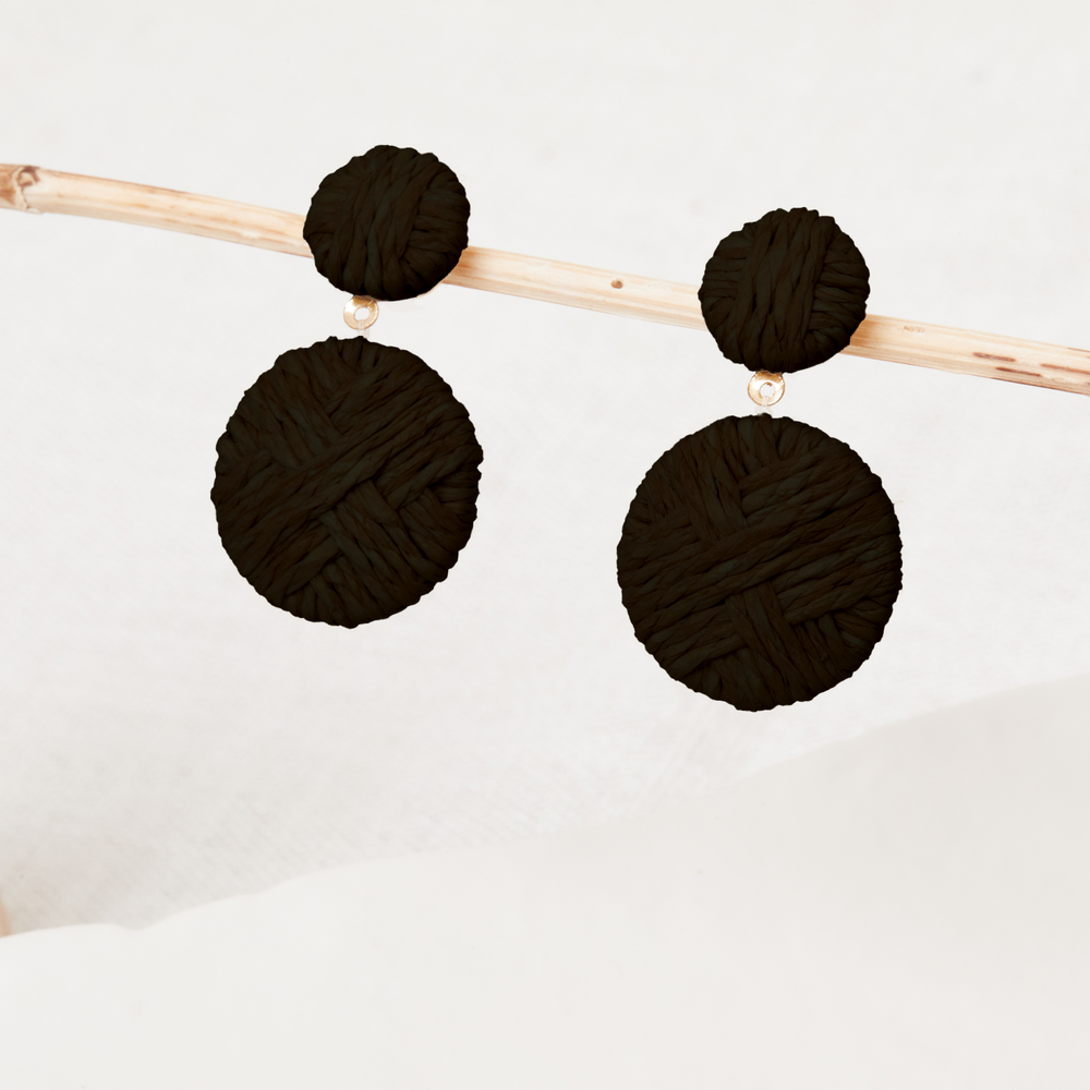Boucles D'Oreilles Pepita - Noir