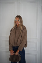 Veste Suédée Delfine - Taupe