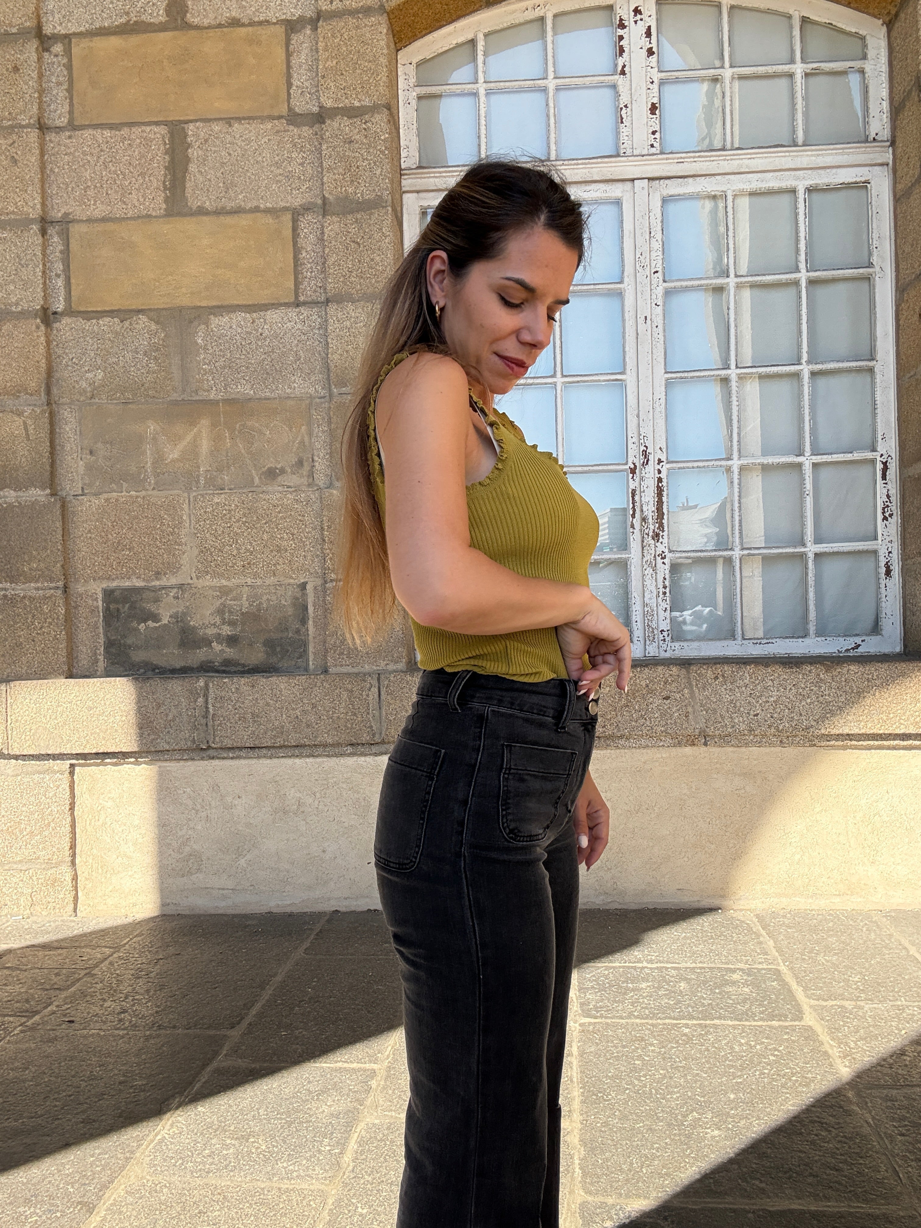 Top Nora Vert Olive