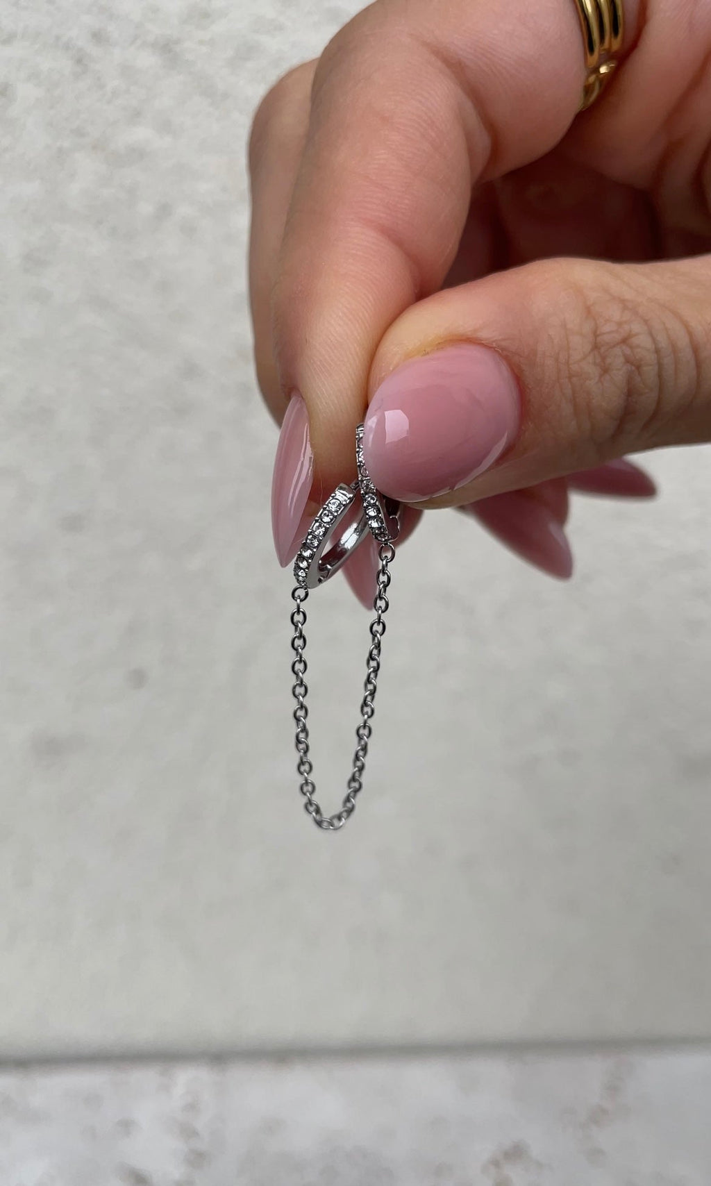 Boucles D'Oreilles Mono Strass Earring