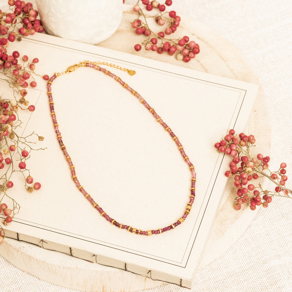 Collier Keya - Tourmaline Rose