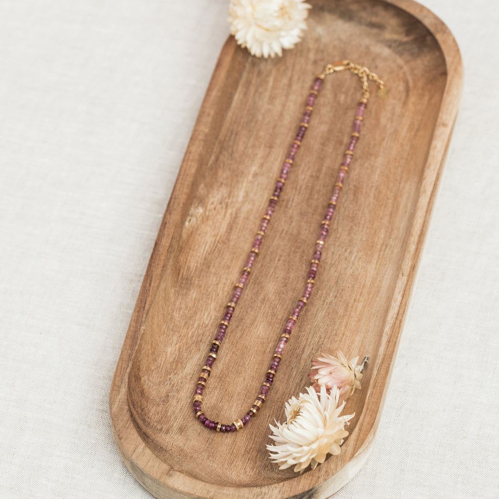 Collier Keya - Tourmaline Rose