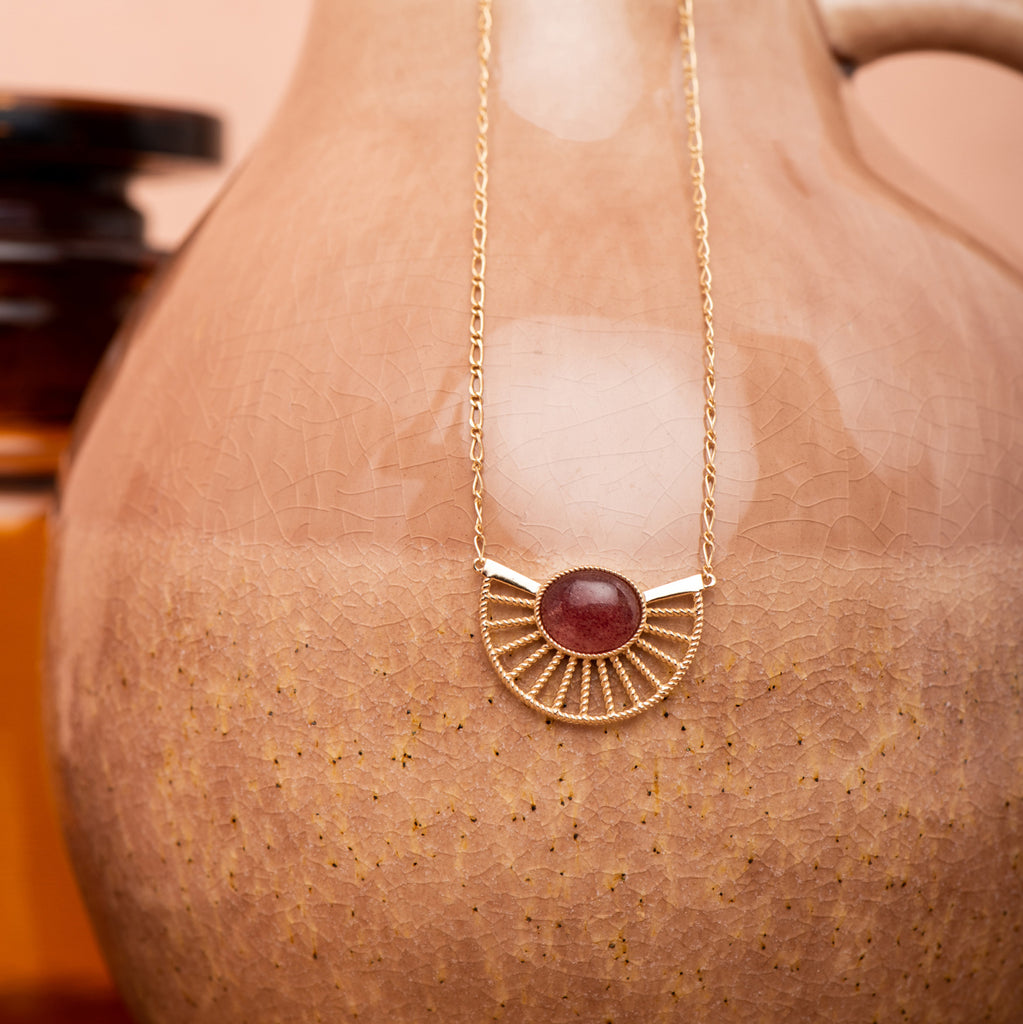 Collier Rafaelle - Quartz Framboise