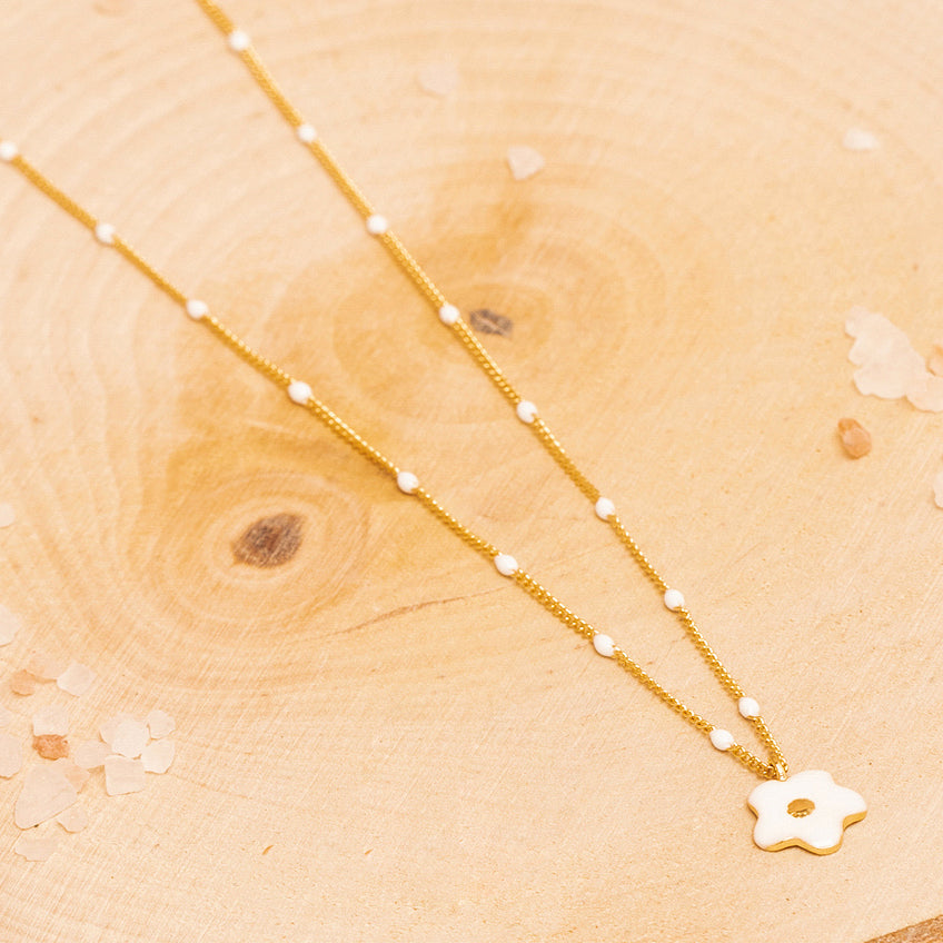 Collier Magnolia - Blanc