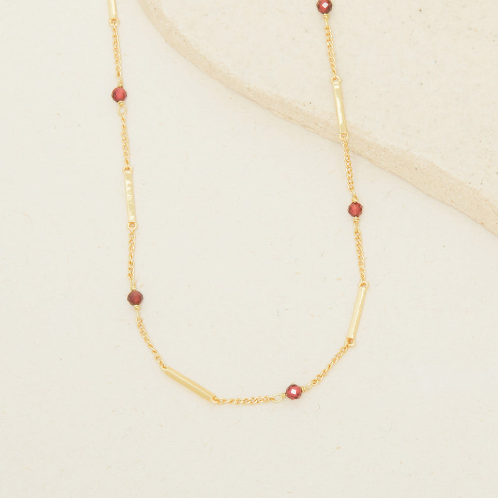 Collier Gaela - Grenat