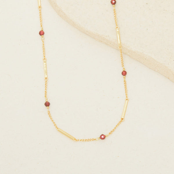 Collier Gaela - Grenat