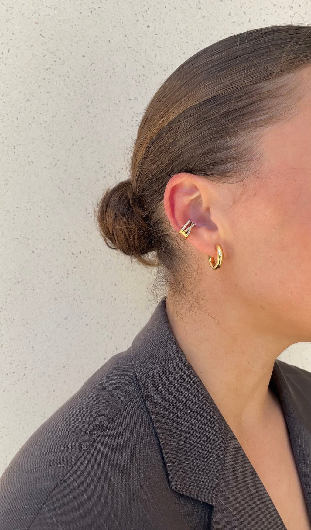 Earcuff Cross Gems