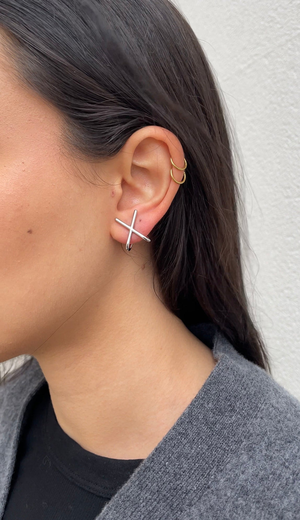 Boucles D'Oreilles Cross