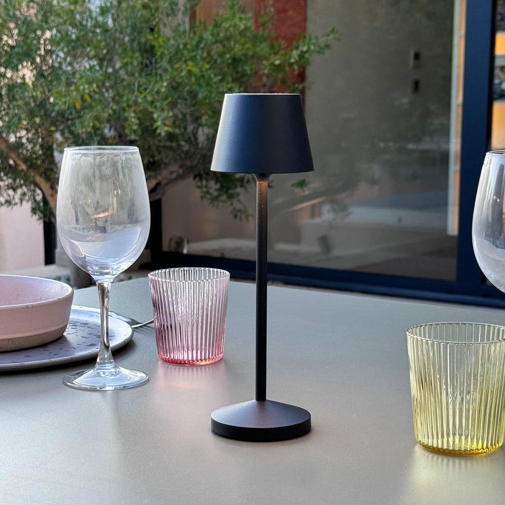 Emily - Lampe De Table Sans Fil - Acier - Noir