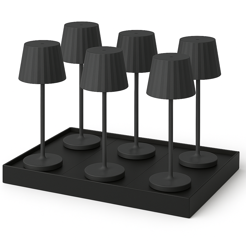 Abby - Lampe De Table Sans Fil - Acier - Noir