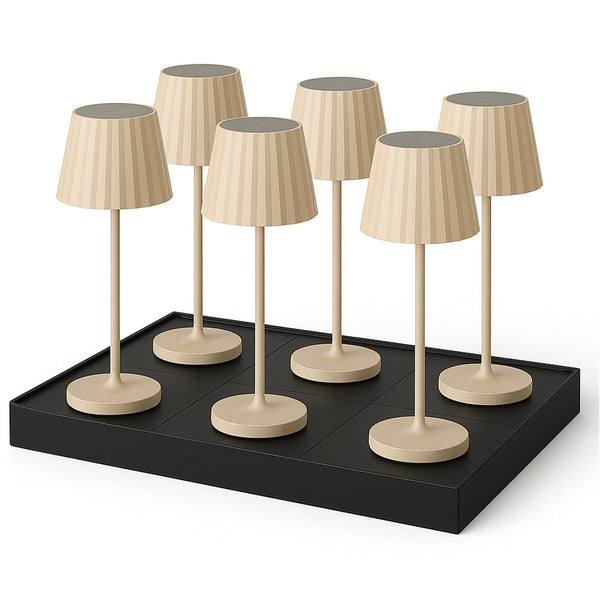 Abby - Lampe De Table Sans Fil - Acier - Beige