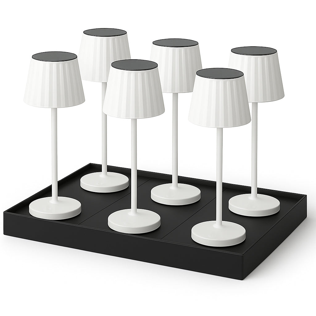Abby - Lampe De Table Sans Fil - Acier - Blanc