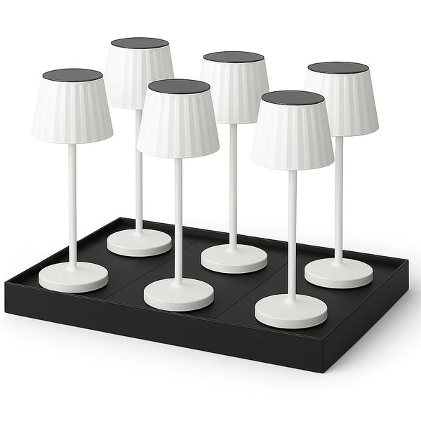 Abby - Lampe De Table Sans Fil - Acier - Blanc