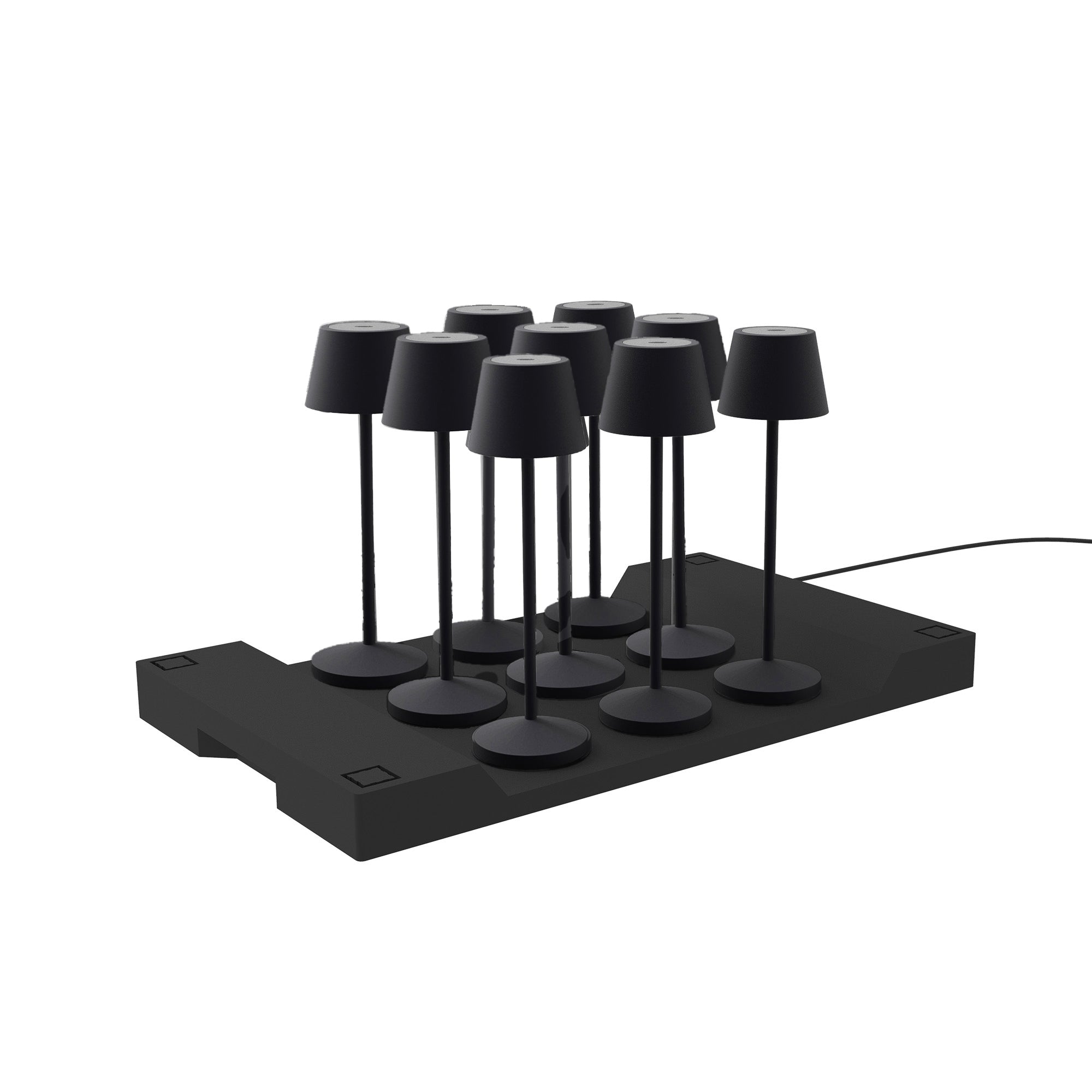 Emily - Lampe De Table Sans Fil - Acier - Noir