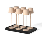 Kelly - Lampe De Table Sans Fil - Acier - Beige