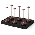 Ruby - Lampe De Table Sans Fil - Acier - Marron