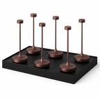 Ruby - Lampe De Table Sans Fil - Acier - Marron