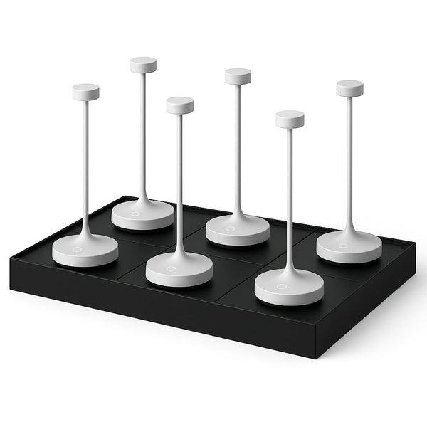 Ruby - Lampe De Table Sans Fil - Acier - Blanc